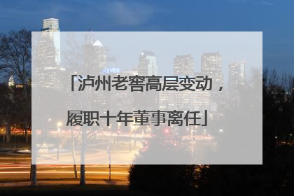 泸州老窖高层变动，履职十年董事离任