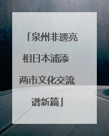 泉州非遗亮相日本浦添 两市文化交流谱新篇