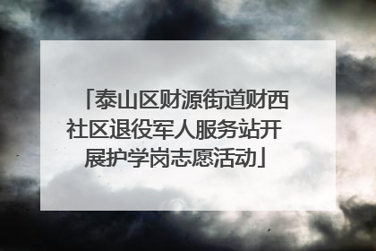 泰山区财源街道财西社区退役军人服务站开展护学岗志愿活动