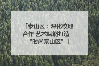 泰山区：深化校地合作 艺术赋能打造“时尚泰山区”