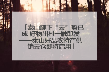 泰山脚下“云”势已成 好物出村一触即发——泰山好品农特产供销云仓即将启用