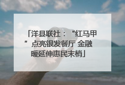 洋县联社：“红马甲”点亮银发餐厅 金融暖延伸惠民末梢