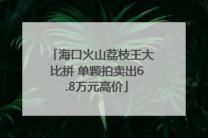 海口火山荔枝王大比拼 单颗拍卖出6.8万元高价