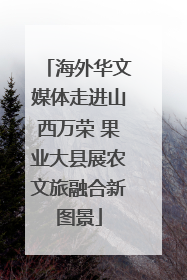 海外华文媒体走进山西万荣 果业大县展农文旅融合新图景