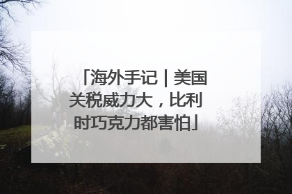 海外手记｜美国关税威力大，比利时巧克力都害怕
