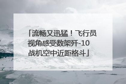 流畅又迅猛！飞行员视角感受数架歼-10战机空中近距格斗