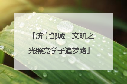 济宁邹城：文明之光照亮学子追梦路