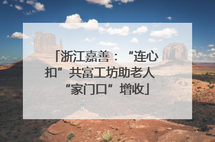 浙江嘉善：“连心扣”共富工坊助老人“家门口”增收