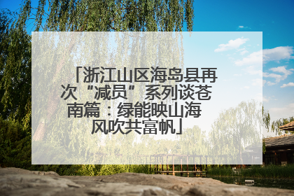 浙江山区海岛县再次“减员”系列谈苍南篇：绿能映山海 风吹共富帆
