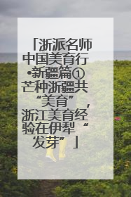 浙派名师中国美育行•新疆篇①芒种浙疆共“美育”，浙江美育经验在伊犁“发芽”