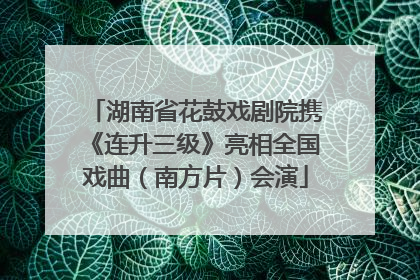 湖南省花鼓戏剧院携《连升三级》亮相全国戏曲（南方片）会演
