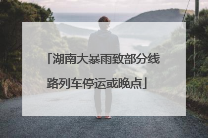湖南大暴雨致部分线路列车停运或晚点