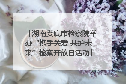 湖南娄底市检察院举办“携手关爱 共护未来”检察开放日活动