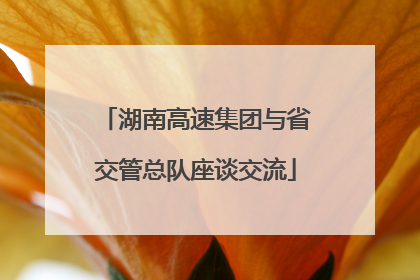 湖南高速集团与省交管总队座谈交流