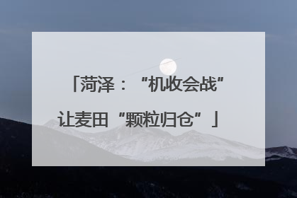 菏泽：“机收会战”让麦田“颗粒归仓”