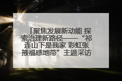 聚焦发展新动能 探索治理新路径——“祁连山下是我家 彩虹张掖福感地带”主题采访活动走进山丹