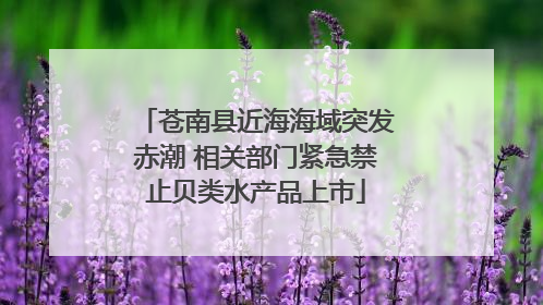 苍南县近海海域突发赤潮 相关部门紧急禁止贝类水产品上市