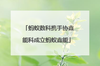 蚂蚁数科携手协鑫能科成立蚂蚁鑫能