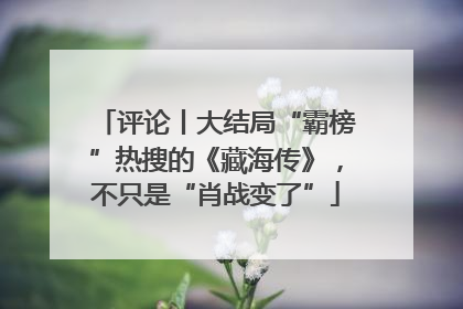 评论丨大结局“霸榜”热搜的《藏海传》，不只是“肖战变了”
