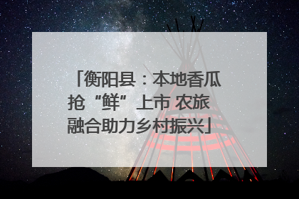 衡阳县：本地香瓜抢“鲜”上市 农旅融合助力乡村振兴