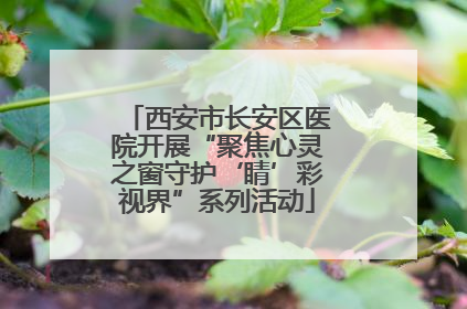 西安市长安区医院开展“聚焦心灵之窗守护‘睛’彩视界”系列活动