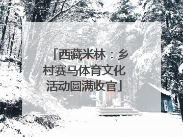 西藏米林：乡村赛马体育文化活动圆满收官