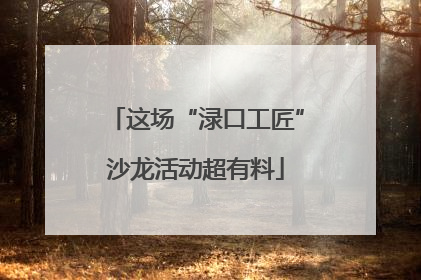 这场“渌口工匠”沙龙活动超有料