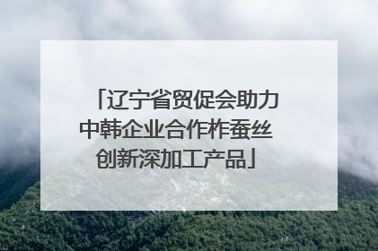 辽宁省贸促会助力中韩企业合作柞蚕丝创新深加工产品