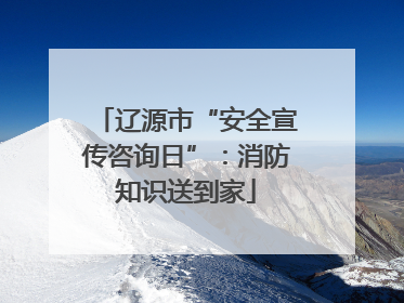 辽源市“安全宣传咨询日”：消防知识送到家