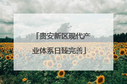 贵安新区现代产业体系日臻完善