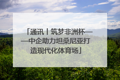 通讯丨筑梦非洲杯——中企助力坦桑尼亚打造现代化体育场