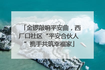 金锣敲响平安曲，西厂口社区“平安合伙人”携手共筑幸福家