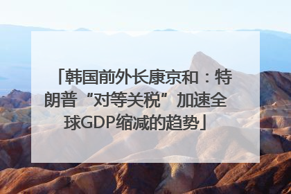 韩国前外长康京和：特朗普“对等关税”加速全球GDP缩减的趋势