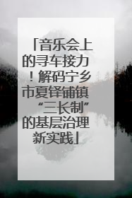 音乐会上的寻车接力！解码宁乡市夏铎铺镇“三长制”的基层治理新实践