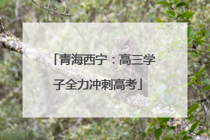青海西宁：高三学子全力冲刺高考