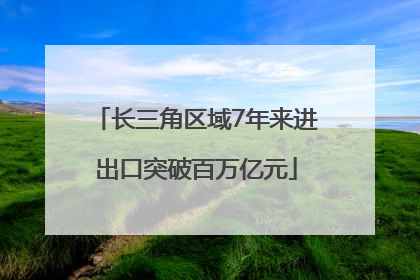 长三角区域7年来进出口突破百万亿元