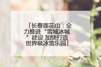 长春莲花山：全力推进“雪域冰城”建设 加快打造世界级冰雪乐园