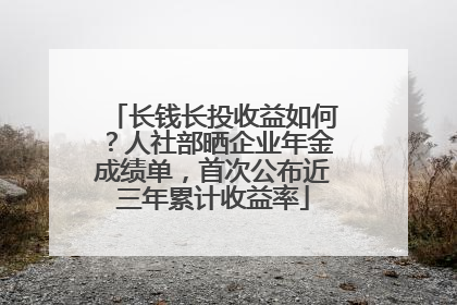 长钱长投收益如何？人社部晒企业年金成绩单，首次公布近三年累计收益率