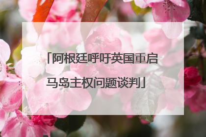 阿根廷呼吁英国重启马岛主权问题谈判