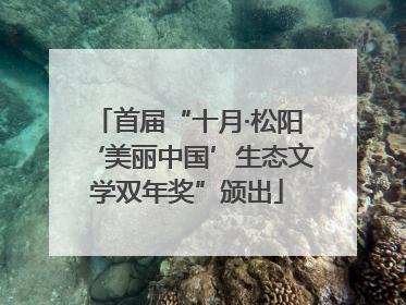 首届“十月·松阳‘美丽中国’生态文学双年奖”颁出