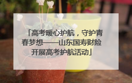 高考暖心护航，守护青春梦想——山东国寿财险开展高考护航活动