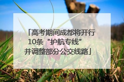 高考期间成都将开行10条“护航专线” 并调整部分公交线路