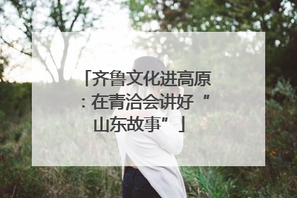 齐鲁文化进高原：在青洽会讲好“山东故事”