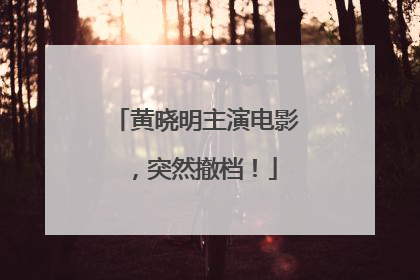黄晓明主演电影，突然撤档！