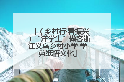 （乡村行·看振兴）“洋学生”做客浙江义乌乡村小学 学剪纸悟文化