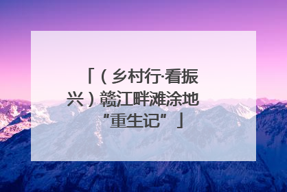 （乡村行·看振兴）赣江畔滩涂地“重生记”