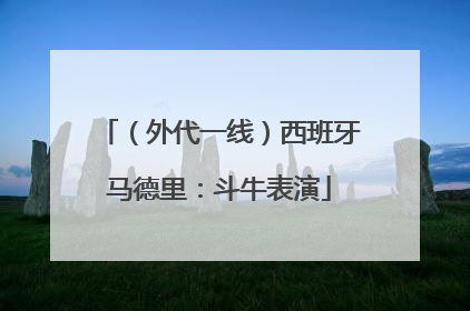 （外代一线）西班牙马德里：斗牛表演