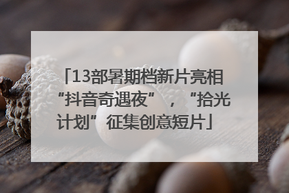 13部暑期档新片亮相“抖音奇遇夜”，“拾光计划”征集创意短片