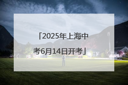 2025年上海中考6月14日开考