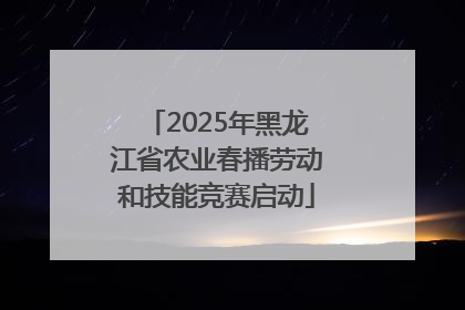 2025年黑龙江省农业春播劳动和技能竞赛启动